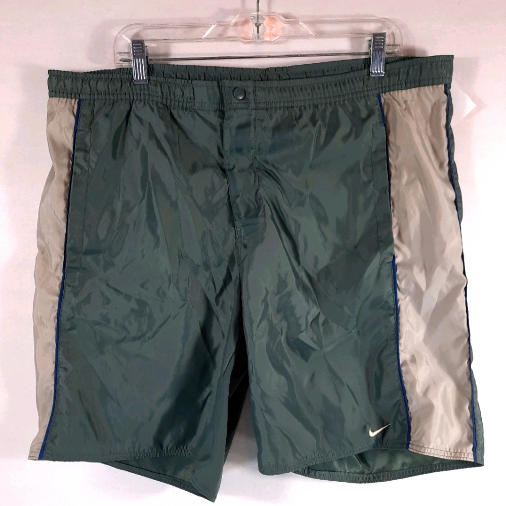 NIKE Mens Swimming Trunks Size Large Green